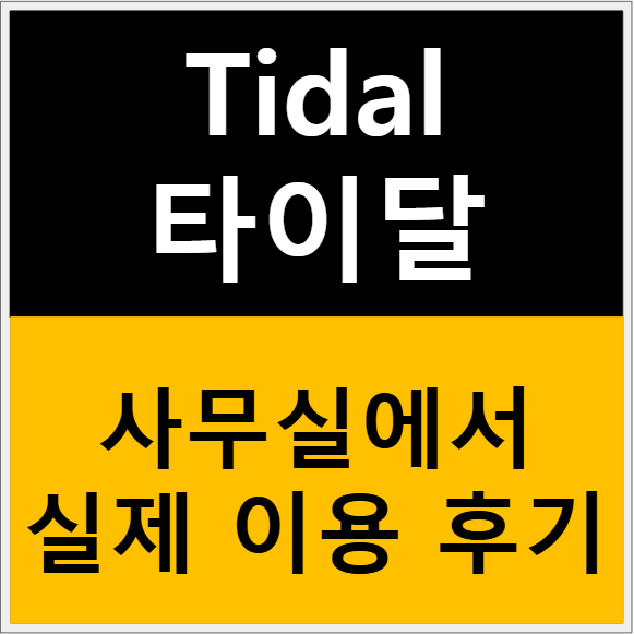 타이달(Tidal) 웹 환경에서 실제 이용 후기 관련 이미지