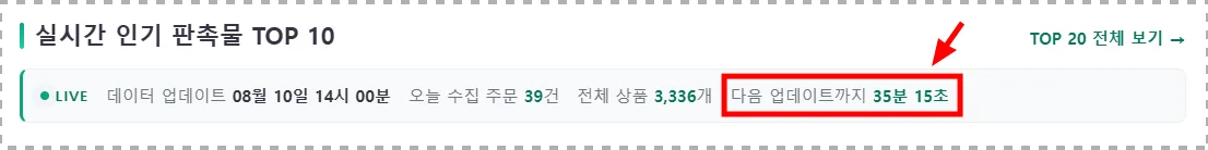 1시간 단위로 업데이트